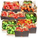 Fresh Peppers, Okro & Tomatoes