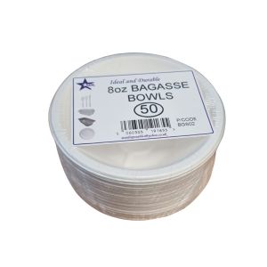 8oz Bagasse Bowls 50 Pcs (BGS02) (SUG70)