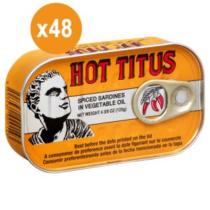 Titus Hot Sardines In Sunflower Oil 125g x 48