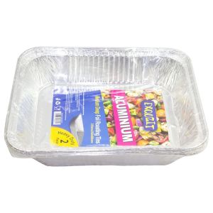 Aluminium Foil Roasting Tin - Medium deep, 2Pcs (FDR17)