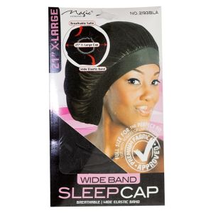 Magic 21 inc sleep cap elastic band black Xlarge (2193blk)