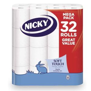 Nicky Soft Touch Toilet Tissue 2Ply (24 Rolls)