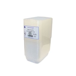 Sdl 25X500pc Plastic Containers + Lid (DPC20)