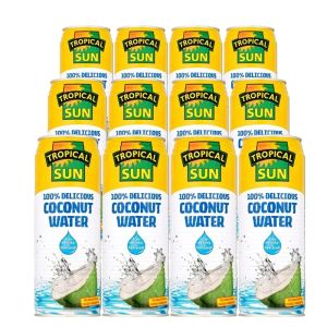 Tropical Sun Coconut Water Drink With Pieces 520Ml X 12